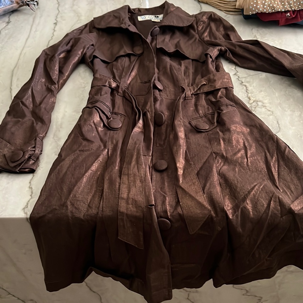 Cute metallic trench coat